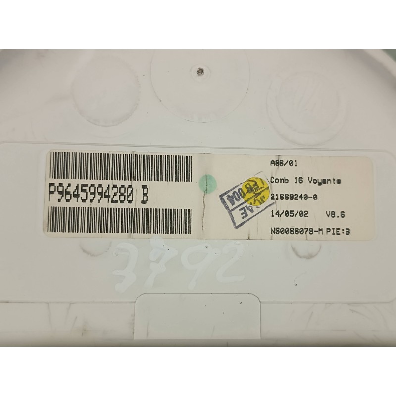 Recambio de cuadro instrumentos para citroen c3 1.4 hdi sx plus referencia OEM IAM 9645994280B 216672523 SAGEM