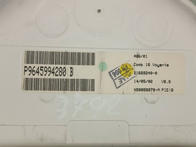 Recambio de cuadro instrumentos para citroen c3 1.4 hdi sx plus referencia OEM IAM 9645994280B 216672523 SAGEM