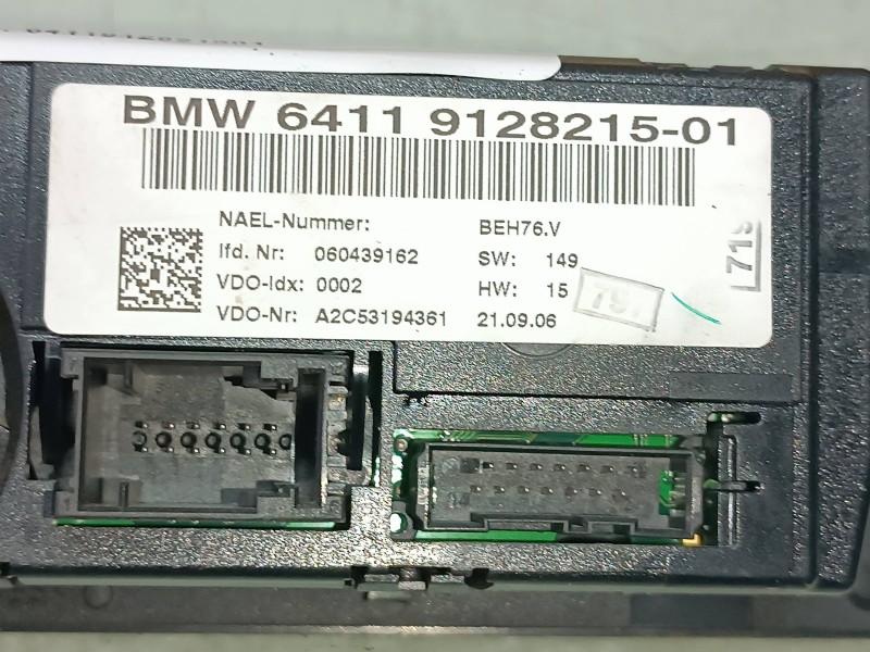 Recambio de mando climatizador para bmw serie 1 berlina (e81/e87) 120d referencia OEM IAM 6411912821501 A2C53194361 