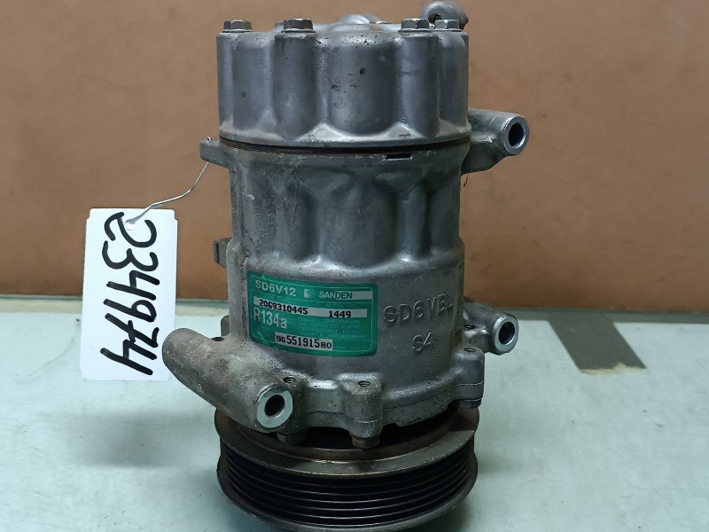 Recambio de compresor aire acondicionado para peugeot 206 berlina xt referencia OEM IAM 9655191580 SD6V12 SANDEN