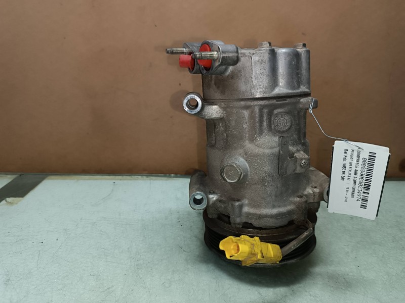 Recambio de compresor aire acondicionado para peugeot 206 berlina xt referencia OEM IAM 9655191580 SD6V12 SANDEN