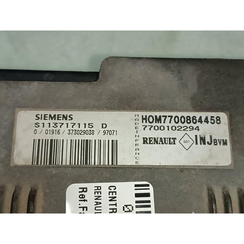 Recambio de centralita motor uce para renault laguna (b56) 1.8 anade referencia OEM IAM 7700864458 7700102294 S113717115D