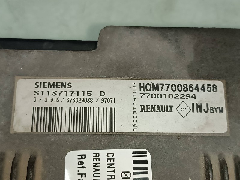 Recambio de centralita motor uce para renault laguna (b56) 1.8 anade referencia OEM IAM 7700864458 7700102294 S113717115D