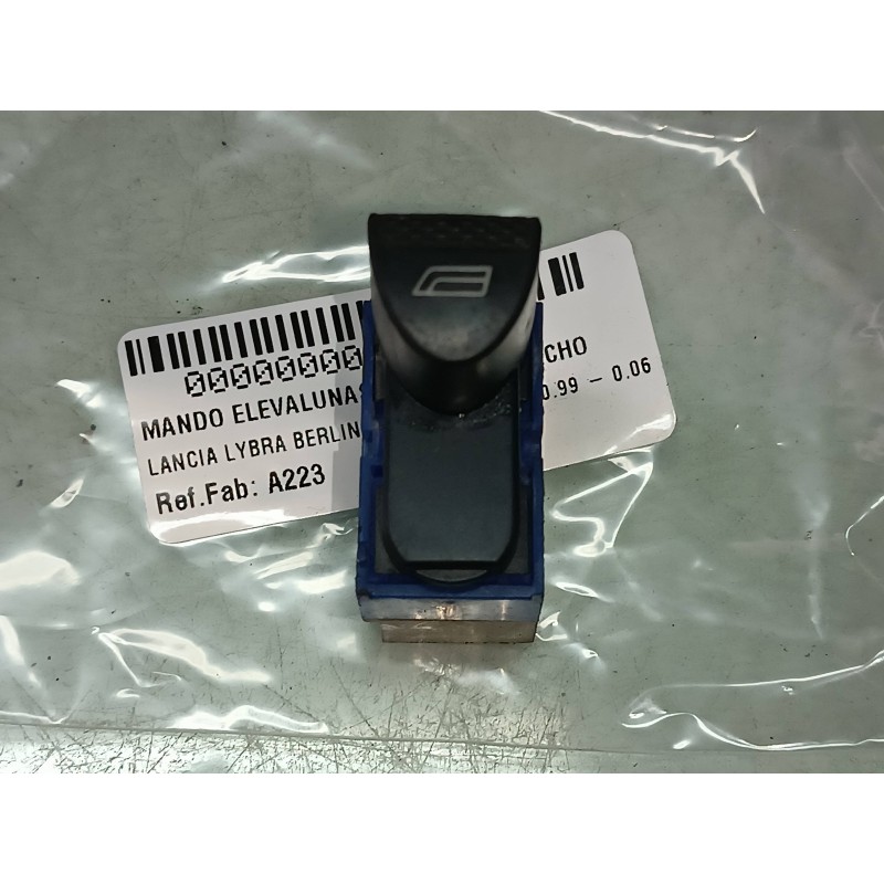 Recambio de mando elevalunas trasero derecho para lancia lybra berlina 1.9 jtd cat referencia OEM IAM A223 BLANCO CONECTOR 6 PIN