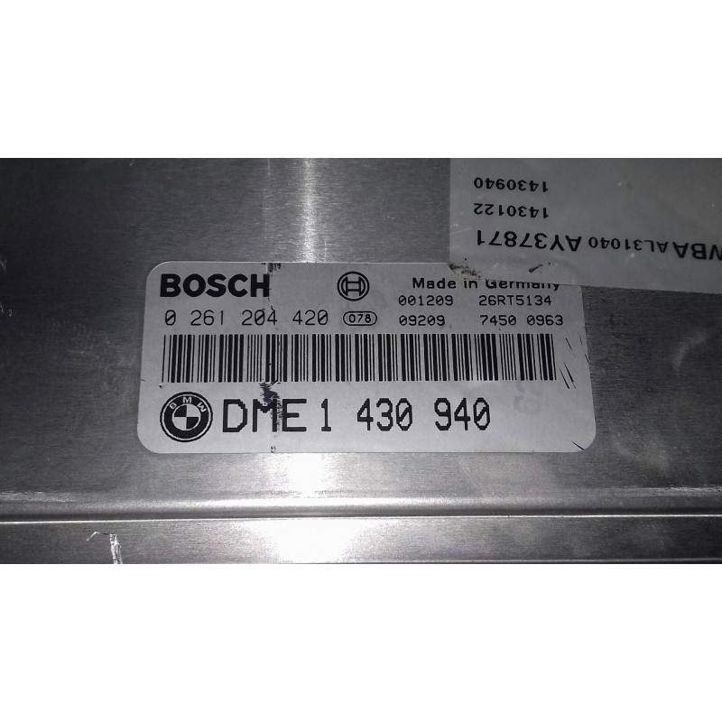 Recambio de centralita motor uce para bmw serie 3 berlina (e46) 318i referencia OEM IAM DME1430940 0261204420 BOSCH