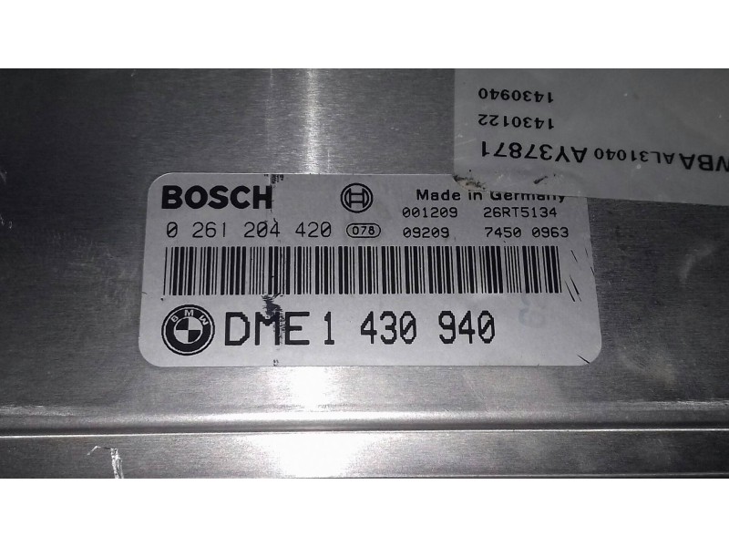 Recambio de centralita motor uce para bmw serie 3 berlina (e46) 318i referencia OEM IAM DME1430940 0261204420 BOSCH