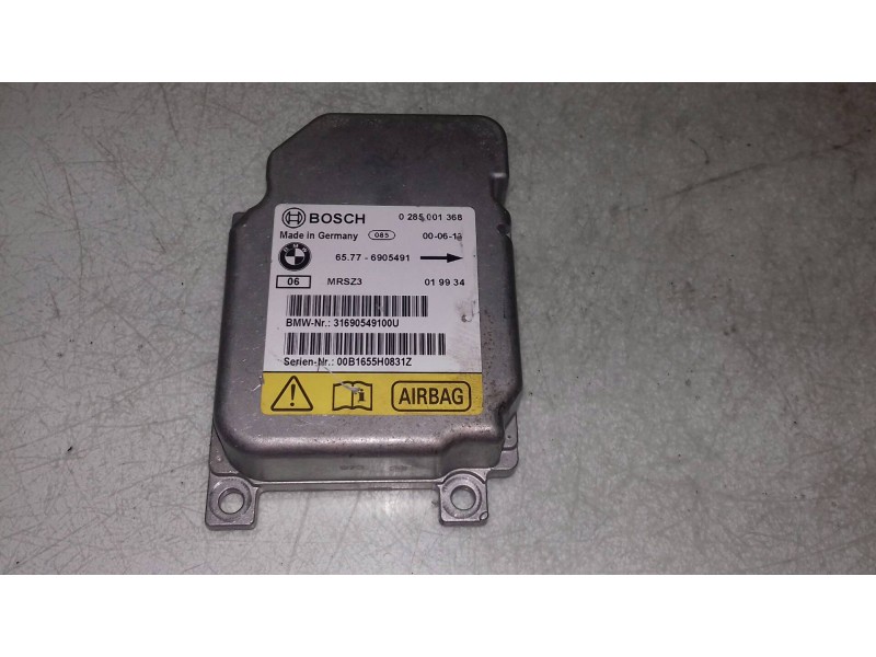 Recambio de centralita airbag para bmw serie 3 berlina (e46) 320d referencia OEM IAM 65776905491 0285001368 BOSCH