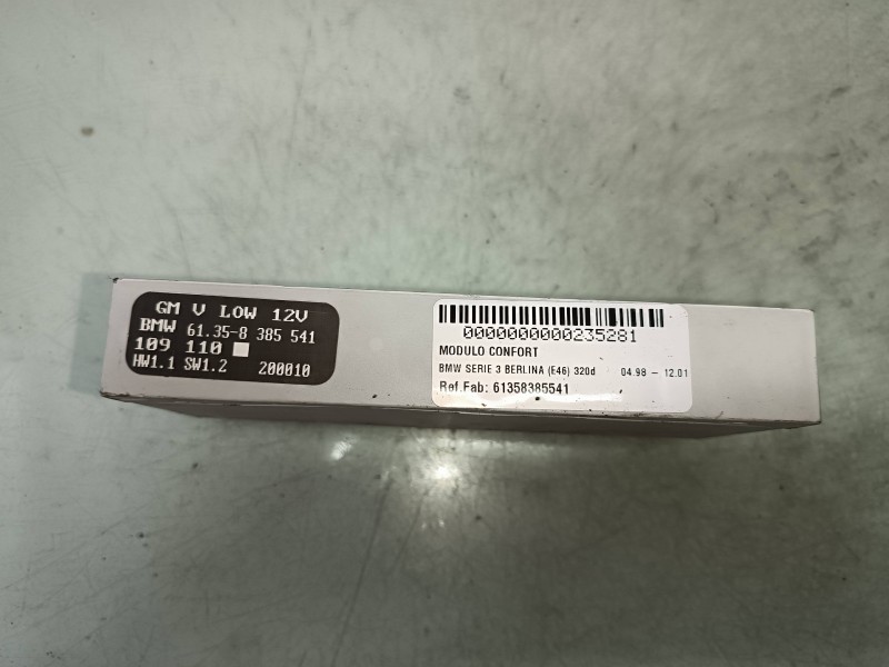 Recambio de modulo confort para bmw serie 3 berlina (e46) 320d referencia OEM IAM 61358385541 109110 