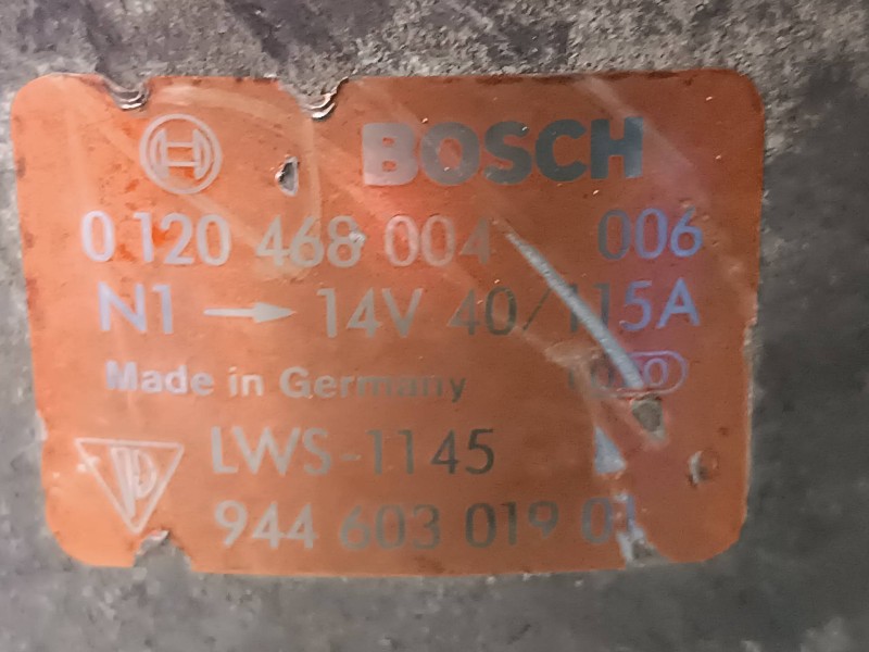 Recambio de alternador para porsche 944 básico coupe referencia OEM IAM 0120468004 BOSCH 115A