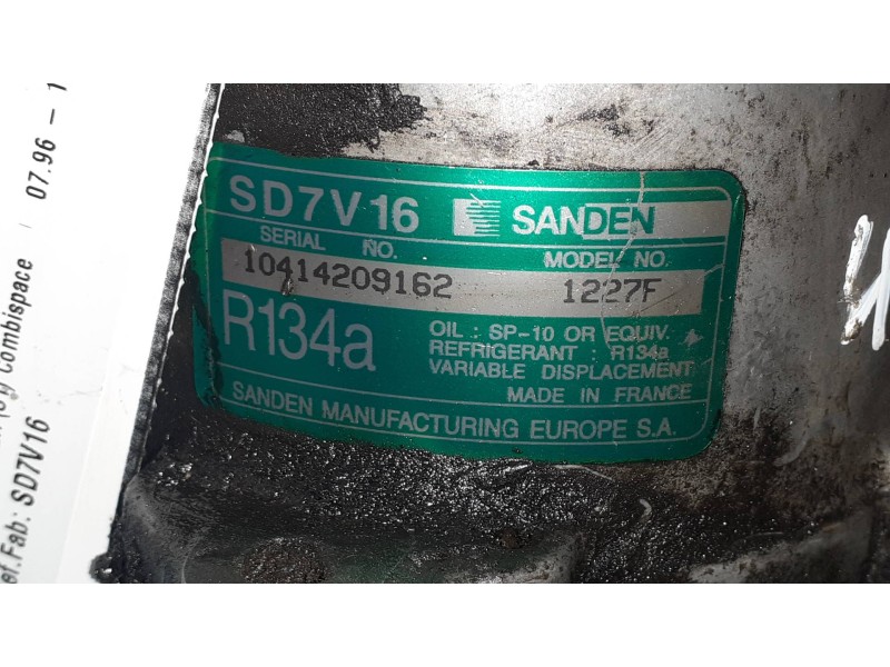 Recambio de compresor aire acondicionado para peugeot partner (s1) combispace referencia OEM IAM SD7V16 SD7V16 SANDEN