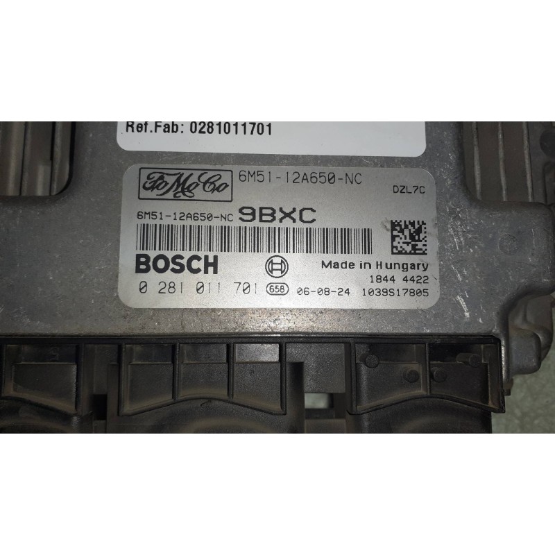 Recambio de centralita motor uce para ford focus berlina (cap) ambiente (d) referencia OEM IAM 0281011701 6M5112A650NC 