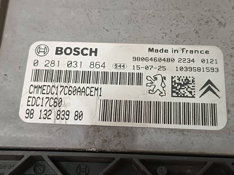 Recambio de centralita motor uce para citroen c4 picasso feel referencia OEM IAM 9813283980 980668798001 KIT - BOSCH