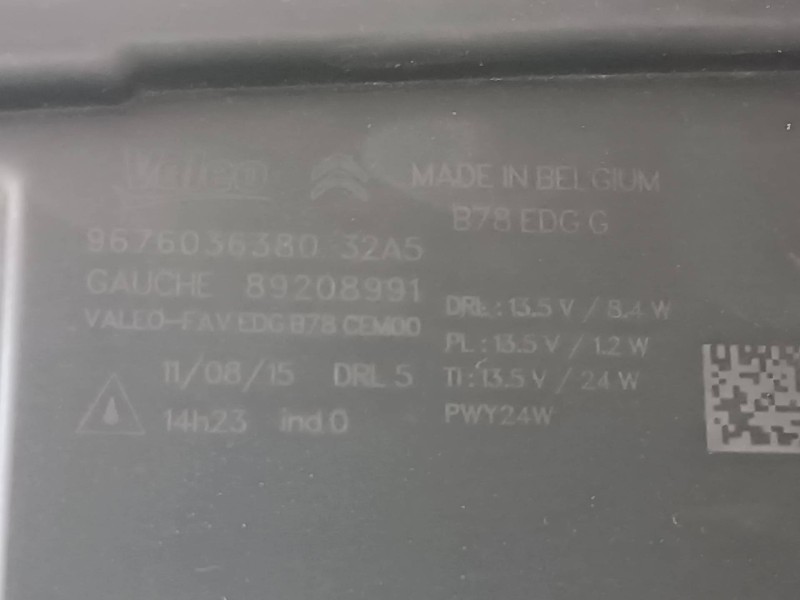 Recambio de piloto delantero izquierdo para citroen c4 picasso feel referencia OEM IAM 9676036380 89208991 VALEO