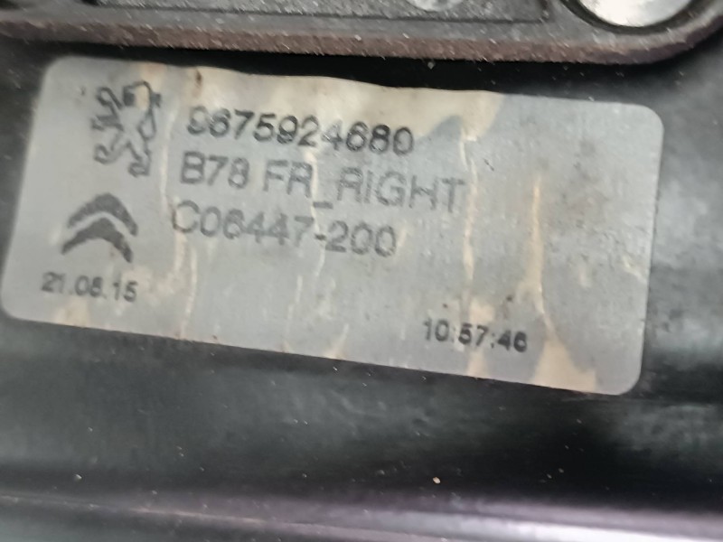 Recambio de elevalunas delantero derecho para citroen c4 picasso feel referencia OEM IAM 9675924680 9675288880 ELECTRICO