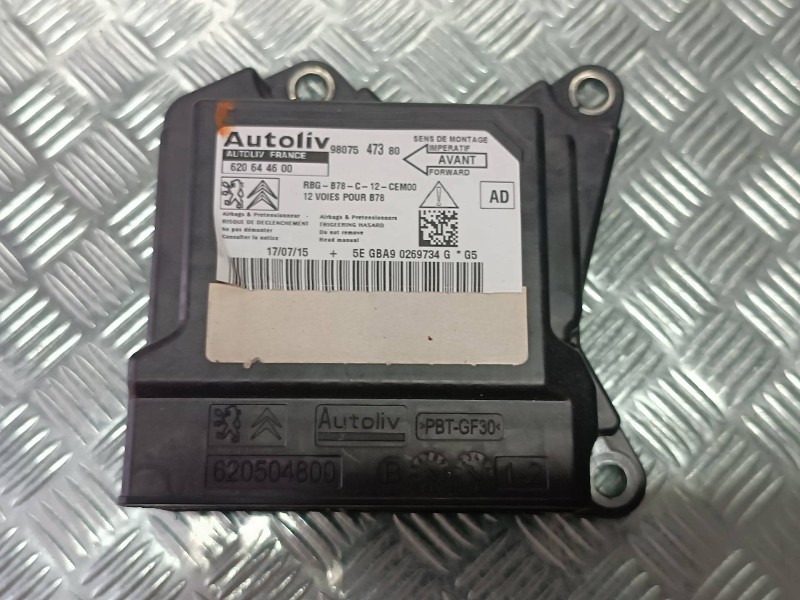 Recambio de centralita airbag para citroen c4 picasso feel referencia OEM IAM 9807547380 620644600 AUTOLIV