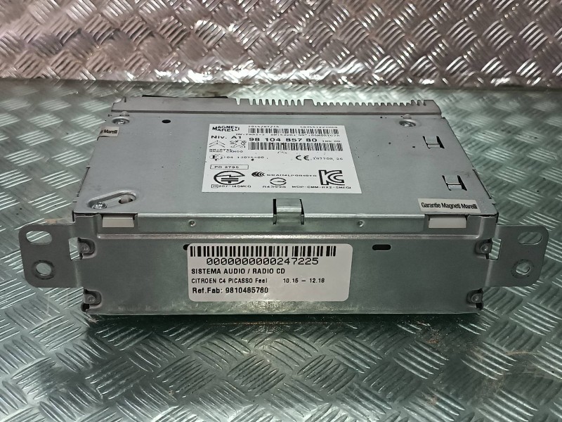 Recambio de sistema audio / radio cd para citroen c4 picasso feel referencia OEM IAM 9810485780  MAGNETI MARELLI
