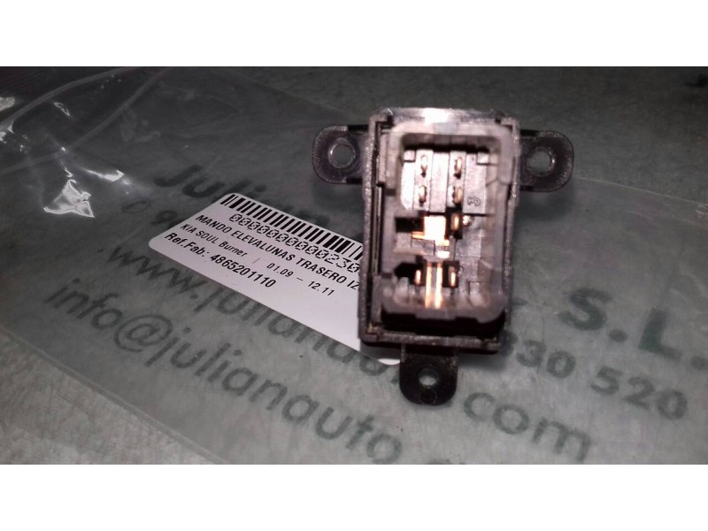 Recambio de mando elevalunas trasero izquierdo para kia soul burner referencia OEM IAM 4865201110  4+3 PINES