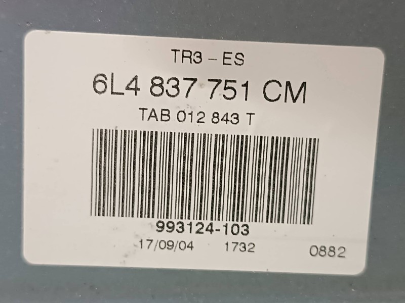 Recambio de elevalunas delantero izquierdo para seat ibiza (6l1) cool referencia OEM IAM 6L4837751CM 6L4837755 ELECTRICO