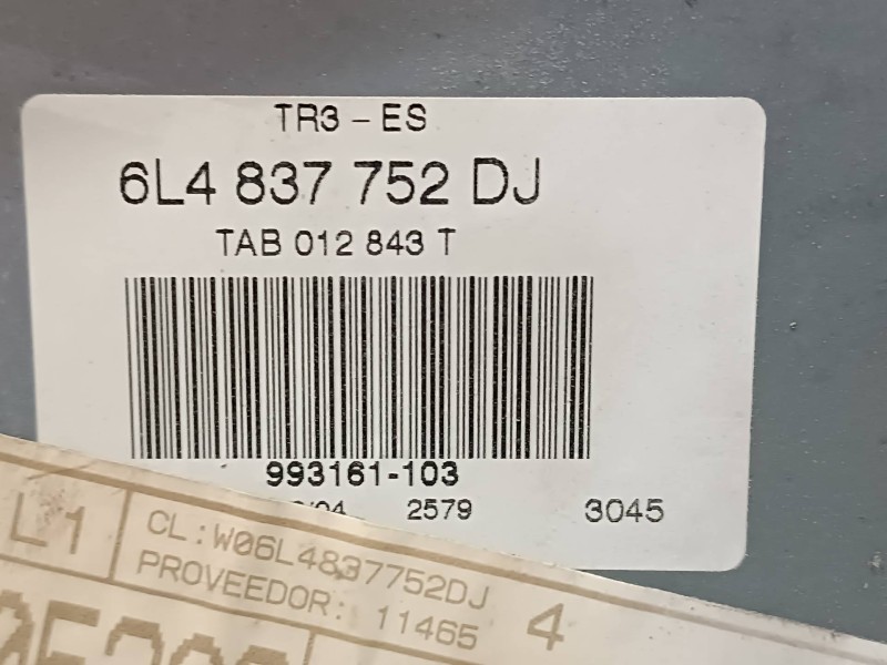 Recambio de elevalunas delantero derecho para seat ibiza (6l1) cool referencia OEM IAM 6L4837752DJ 6L4837756 ELECTRICO