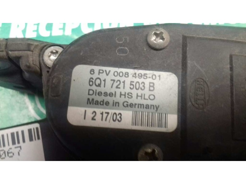Recambio de pedal acelerador para seat leon (1m1) 1.9 tdi referencia OEM IAM 6Q1721503B 6PV00849501 HELLA