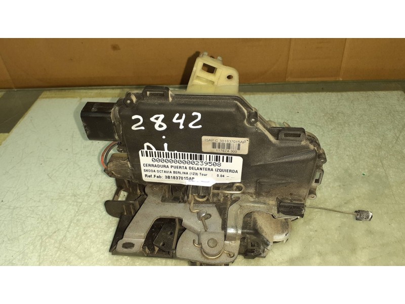 Recambio de cerradura puerta delantera izquierda para skoda octavia berlina (1z3) tour referencia OEM IAM 3B1837015AP 3B1837015 