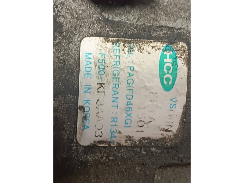 Recambio de compresor aire acondicionado para hyundai i20 classic referencia OEM IAM F500KP8AA03 KP8AA03 
