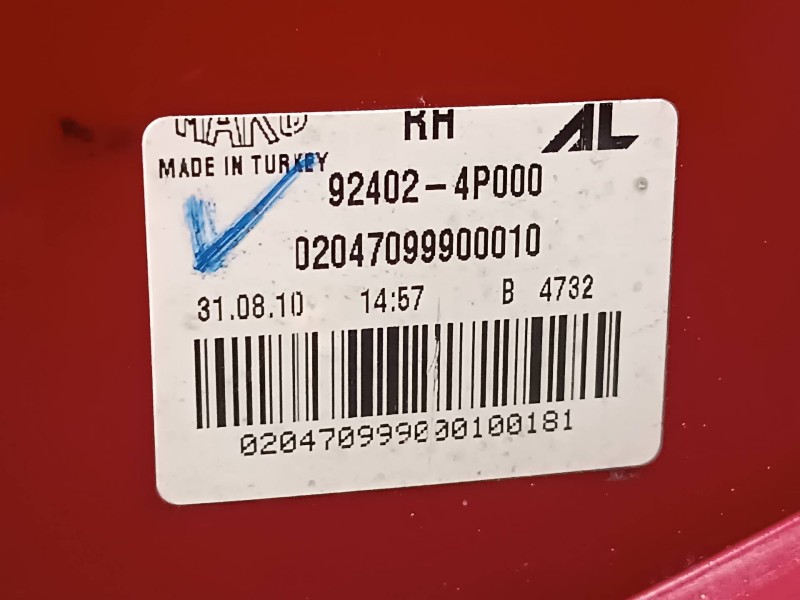 Recambio de piloto trasero derecho para hyundai i20 classic referencia OEM IAM 924024P000 02047099900010 
