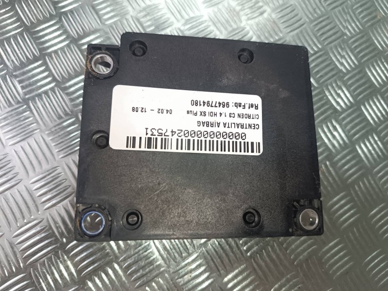 Recambio de centralita airbag para citroen c3 1.4 hdi sx plus referencia OEM IAM 9647794180  TEMIC