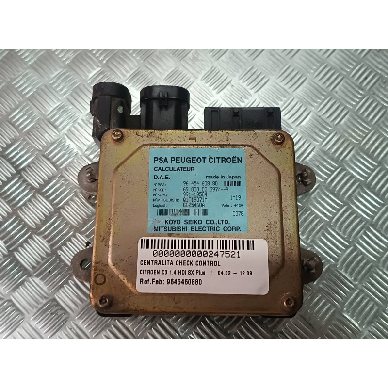 Recambio de centralita check control para citroen c3 1.4 hdi sx plus referencia OEM IAM 9645460880 6900000397A 