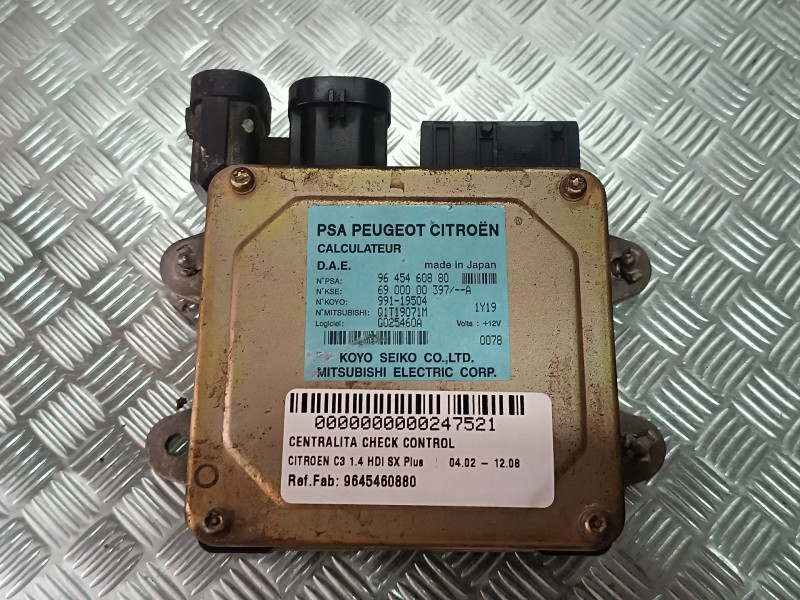 Recambio de centralita check control para citroen c3 1.4 hdi sx plus referencia OEM IAM 9645460880 6900000397A 