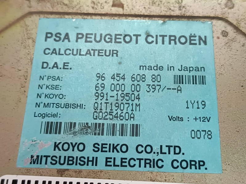 Recambio de centralita check control para citroen c3 1.4 hdi sx plus referencia OEM IAM 9645460880 6900000397A 