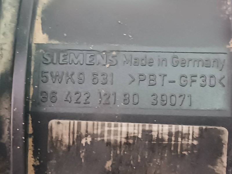 Recambio de caudalimetro para citroen c3 1.4 hdi sx plus referencia OEM IAM 9642212180 5WK9631 SIEMENS