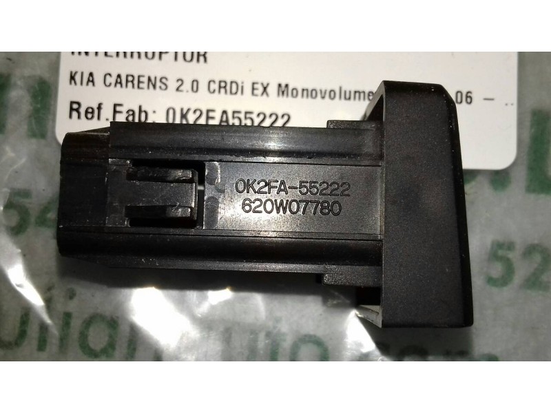 Recambio de interruptor para kia carens 2.0 crdi ex monovolumen referencia OEM IAM 0K2FA55222 620W07780 