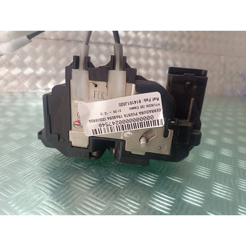 Recambio de cerradura puerta trasera izquierda para hyundai i20 classic referencia OEM IAM 814101J020 CONECTOR 2 PINES ELECTRICA
