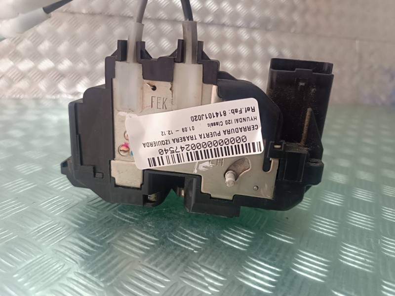 Recambio de cerradura puerta trasera izquierda para hyundai i20 classic referencia OEM IAM 814101J020 CONECTOR 2 PINES ELECTRICA