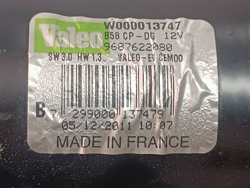Recambio de motor limpia delantero para citroen c4 picasso sx referencia OEM IAM 9687622080  VALEO