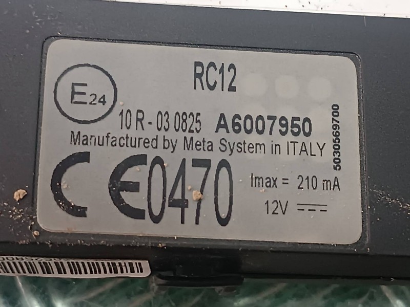 Recambio de modulo electronico para fiat fiorino adventure sx kasten referencia OEM IAM A6007950  META SYSTEM