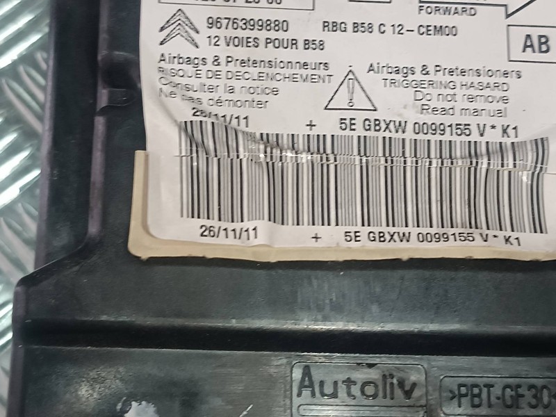 Recambio de centralita airbag para citroen c4 picasso sx referencia OEM IAM 9676399880 620572800 AUTOLIV
