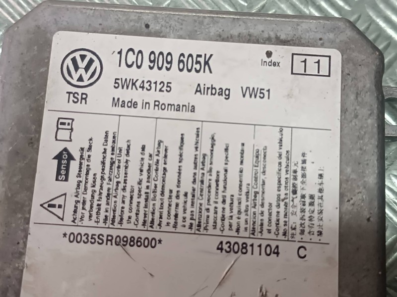 Recambio de centralita airbag para volkswagen polo (9n3) advance referencia OEM IAM 1C0909605K 5WK43125 43081104C