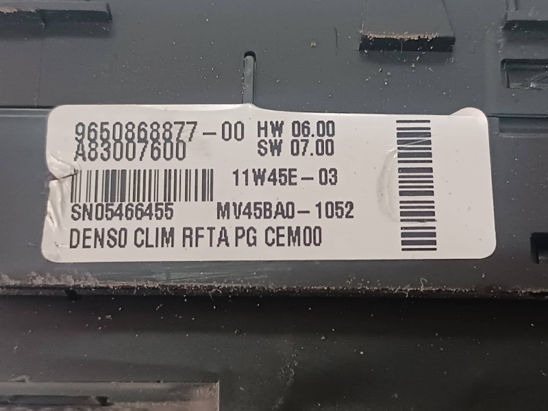Recambio de mando climatizador para citroen c4 picasso sx referencia OEM IAM 9650868877 A83007600 DENSO