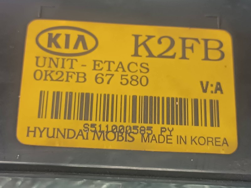 Recambio de modulo electronico para kia carens 2.0 crdi ex monovolumen referencia OEM IAM 0K2FB67580  
