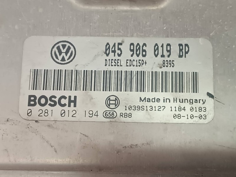 Recambio de centralita motor uce para volkswagen polo (9n3) advance referencia OEM IAM 045906019BP 0281012194 BOSCH