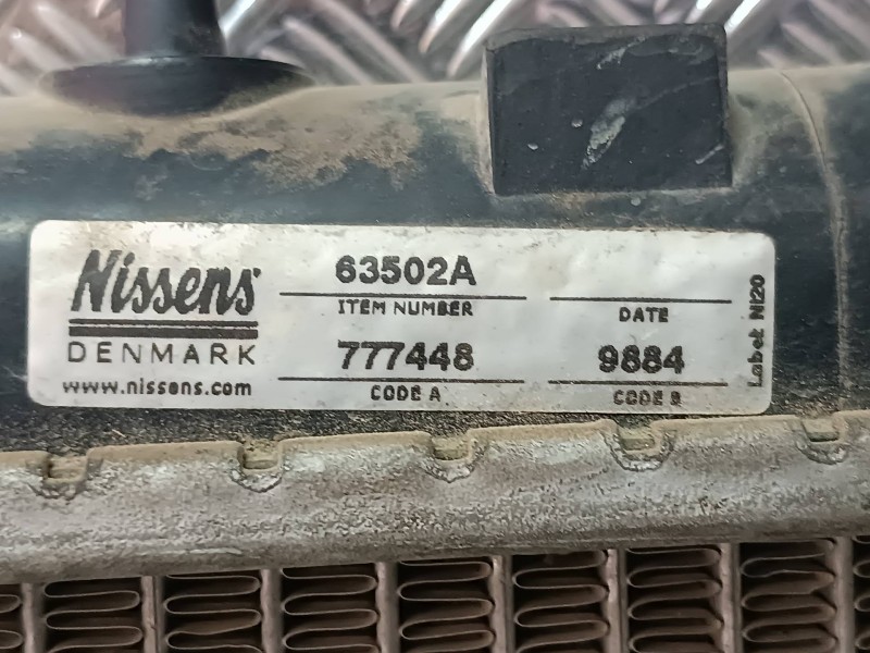 Recambio de radiador agua para citroen xsara picasso 1.6 sx referencia OEM IAM 63502A  