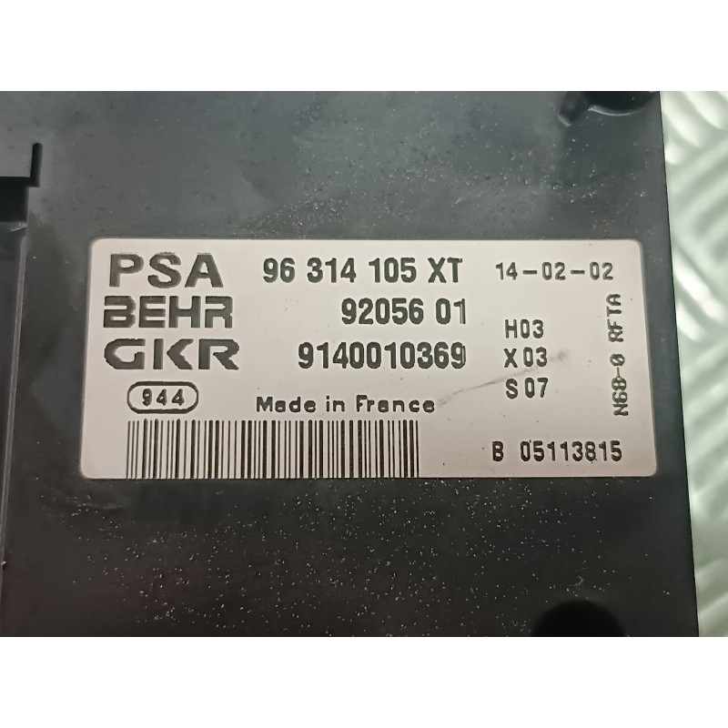 Recambio de mando climatizador para citroen xsara picasso 1.6 sx referencia OEM IAM 96314105XT 9205601 9140010369