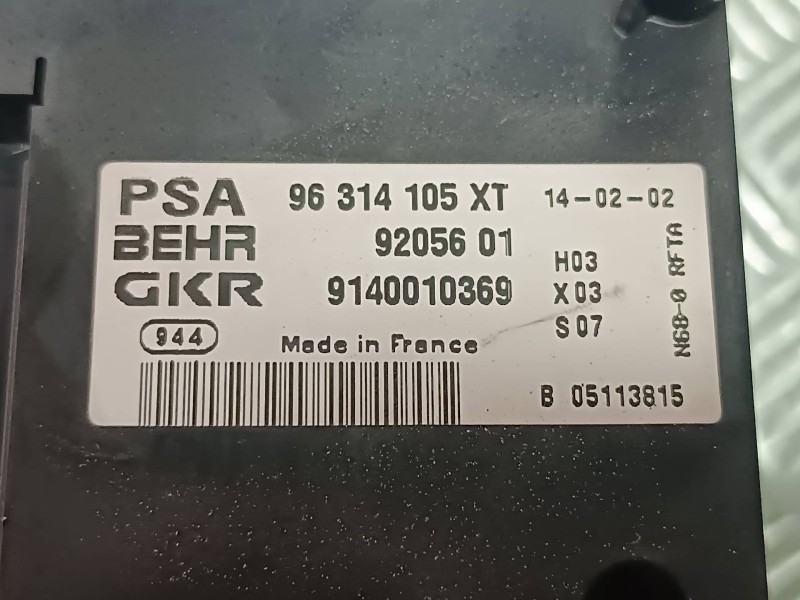 Recambio de mando climatizador para citroen xsara picasso 1.6 sx referencia OEM IAM 96314105XT 9205601 9140010369