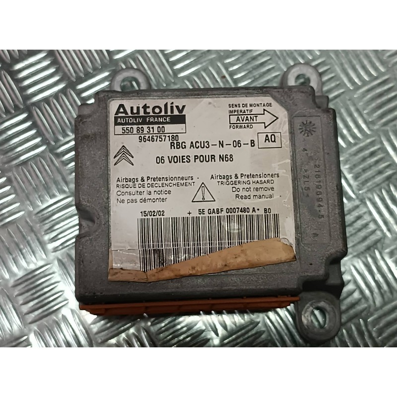 Recambio de centralita airbag para citroen xsara picasso 1.6 sx referencia OEM IAM 9646757180 550893100 AUTOLIV