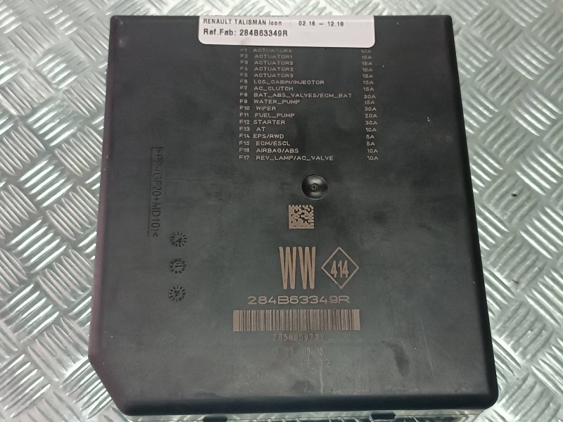 Recambio de caja reles / fusibles para renault talisman icon referencia OEM IAM 284B63349R 5CM211F02  Recambio de caja reles / fusibles para renault talisman icon referencia OEM IAM 284B63349R 5CM211F02