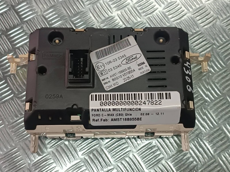 Recambio de pantalla multifuncion para ford c-max (cb3) ghia referencia OEM IAM AM5T18B955BE 10R035345 