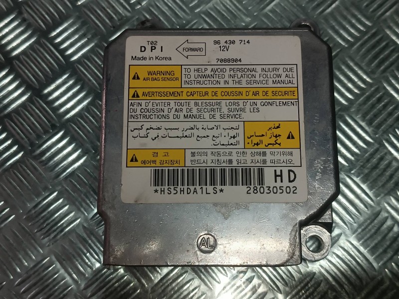 Recambio de centralita airbag para chevrolet kalos 1.4 se referencia OEM IAM 96430714 7088904 28030502