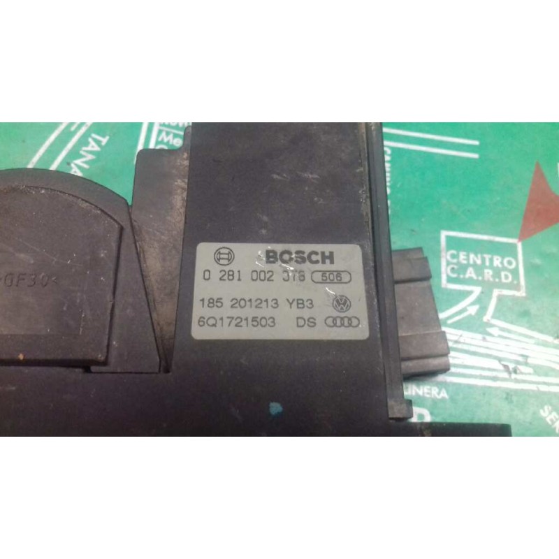 Recambio de pedal acelerador para skoda fabia (6y2/6y3) 1.9 tdi referencia OEM IAM 6Q1721503 0281002378 185201213YB3 Recambio de pedal acelerador para skoda fabia (6y2/6y3) 1.9 tdi referencia OEM IAM 6Q1721503 0281002378 185201213YB3